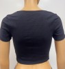 SUPRE WOMEN'S BLACK CROP TOP