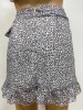 SOLID COLOR KNOT SIDE WRAP SKIRT