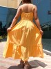 Solid Yellow Maxi Dress