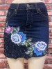 FASHION SKIRT DENIM WITH DECORATIVE BIDS