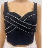Y2k Rhine stone Crop Top
