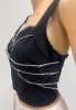 Y2k Rhine stone Crop Top