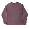 Stussy Cotton Stock Logo Crewneck - Light Red