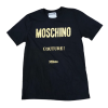 Moschino Couture Black Metallic Logo Printed