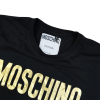 Moschino Couture Black Metallic Logo Printed