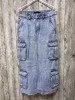 Rework Cargo Long Skirt