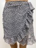 SOLID COLOR KNOT SIDE WRAP SKIRT