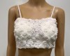 SOLID WHITE FLORAL CROP TOP