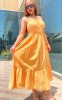 Solid Yellow Maxi Dress