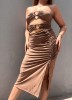 Womens Fashion Cross Embelished Sexy Cutout Bandage Dress