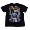 Rihanna Black Graphic T Shirt