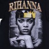 Rihanna Black Graphic T Shirt
