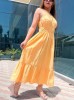 Solid Yellow Maxi Dress