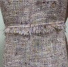 TWEED DRESS WITH BLACK RIBBON AND TASSEL DETAILED