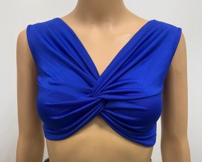 BLUE GRACIAS TWIST CROP TOP