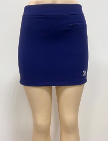 BLUE ADIDAS CREPE SKIRT