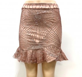 Stylish Mini Skirt Glitters Skirt