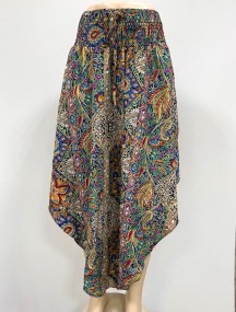 Bohemian Long Skirt High Waisted A-Line Skirt 90s Streetwear