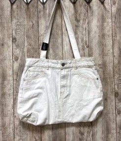 Denim Rework White Bag