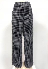 BLACK CHEKERED PANTS