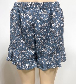 Floral Print Silk Short