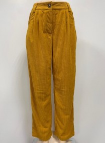 Women Corduroy Yellow Pants