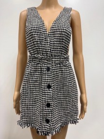 TWEED OVERALL MINI SKIRT