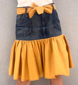 YELLO SPLICE SKIRT