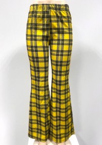Bright Yellow Checkered Pants