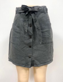 Mercer & Madison Full Button Mini Skirt