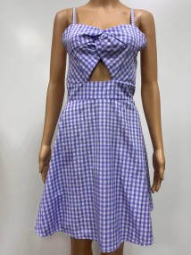 MARGA SEXY SUMMER TIE BOW BACK DRESS