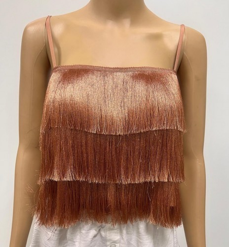 TASSEL LAYERED CROP TOP