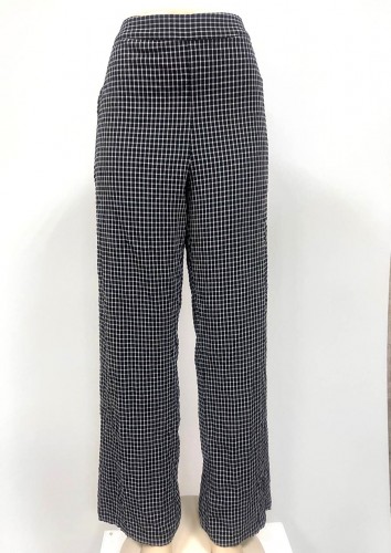 BLACK CHEKERED PANTS
