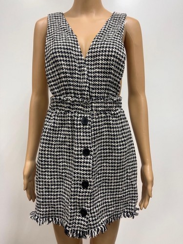 TWEED OVERALL MINI SKIRT