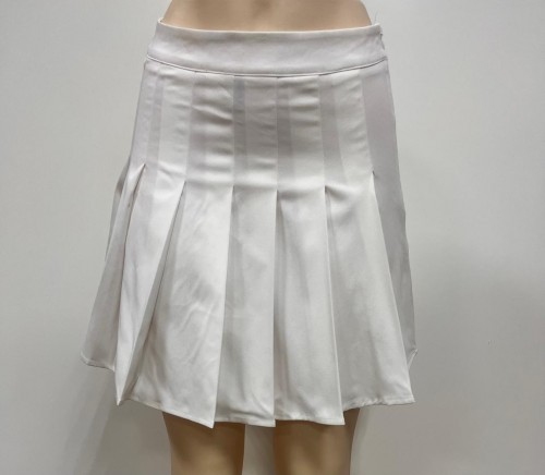 2 PIECES PLEATED MINI SKIRT