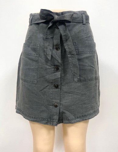 Mercer & Madison Full Button Mini Skirt